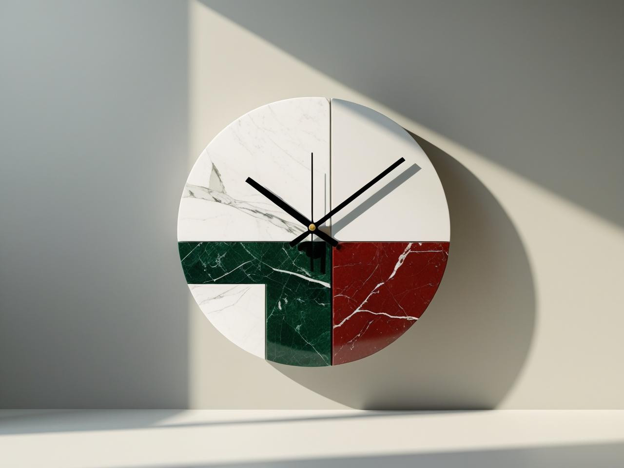 Marble wall clock