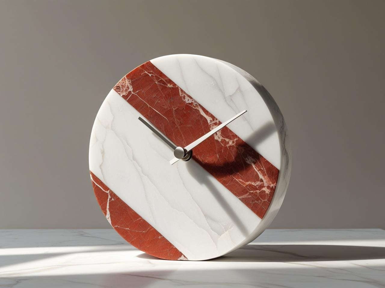 Marble wall clock