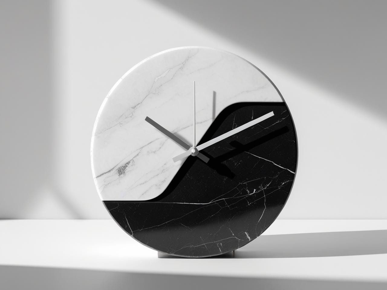 Marble wall clock