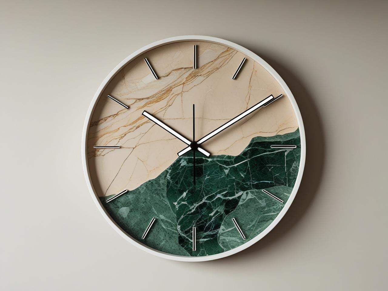 Marble wall clock