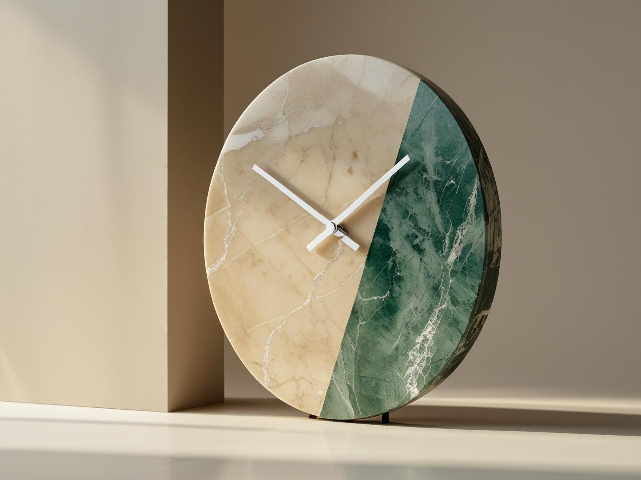 Marble wall clock