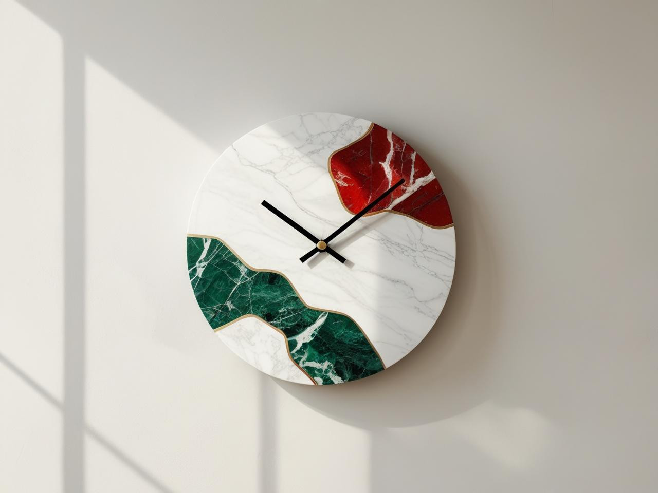 Marble wall clock