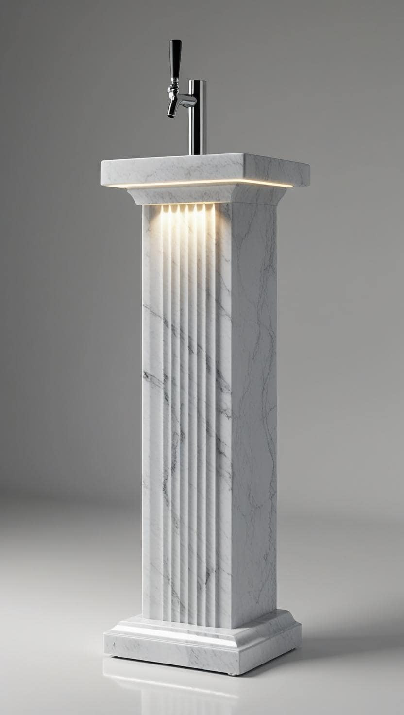 MARBLE BEER DISPENSER TAP